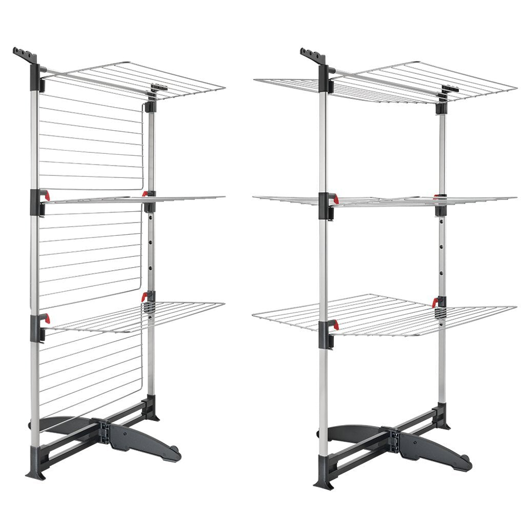 Metaltex Ciclone Vario Trockenturm, 38 m Trockenlänge, silber-schwarz