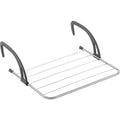Metaltex favonio radiator-balkon droogrek 3 m drooglijn zilver zwart