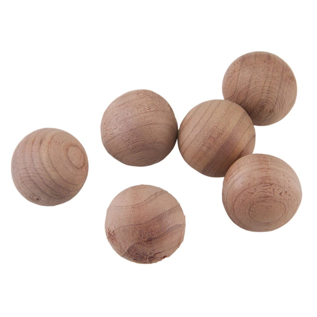 Metaltex Mottenkugeln aus Holz, 6 Stück