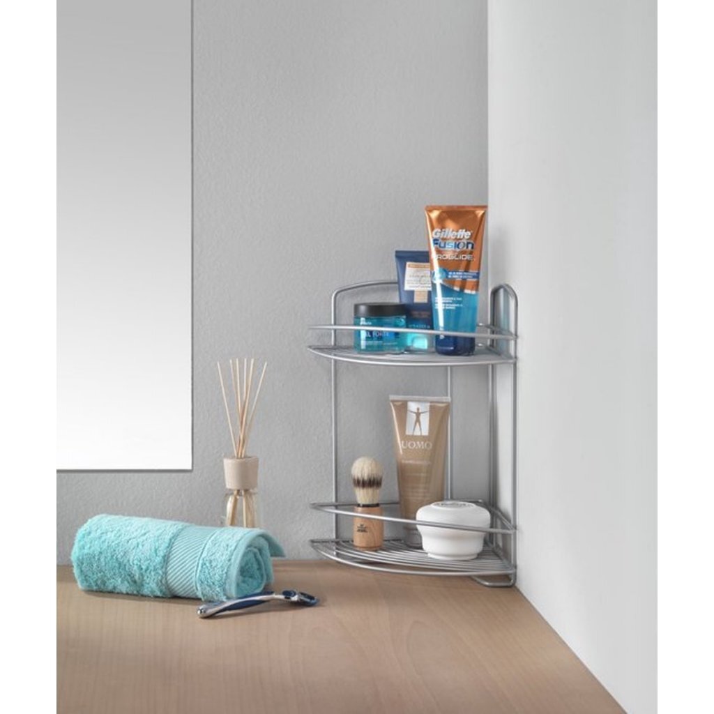 Metaltex onda hoekrek 22x22x35cm 2 laags