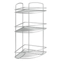 Metaltex onda badkamer-hoekrek 3 etages 22x22x53 cm zilver