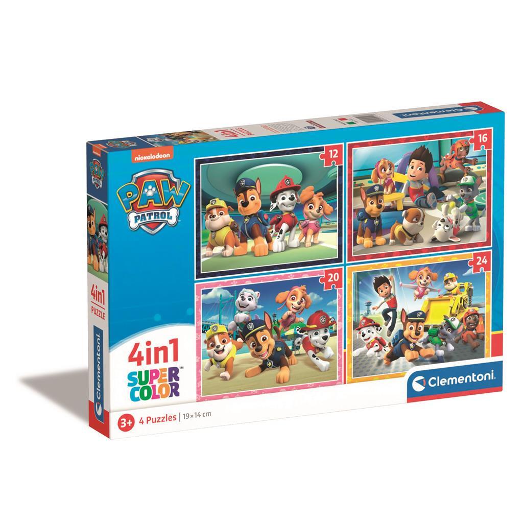 Clementoni-Puzzles Paw Patrol, 4in1