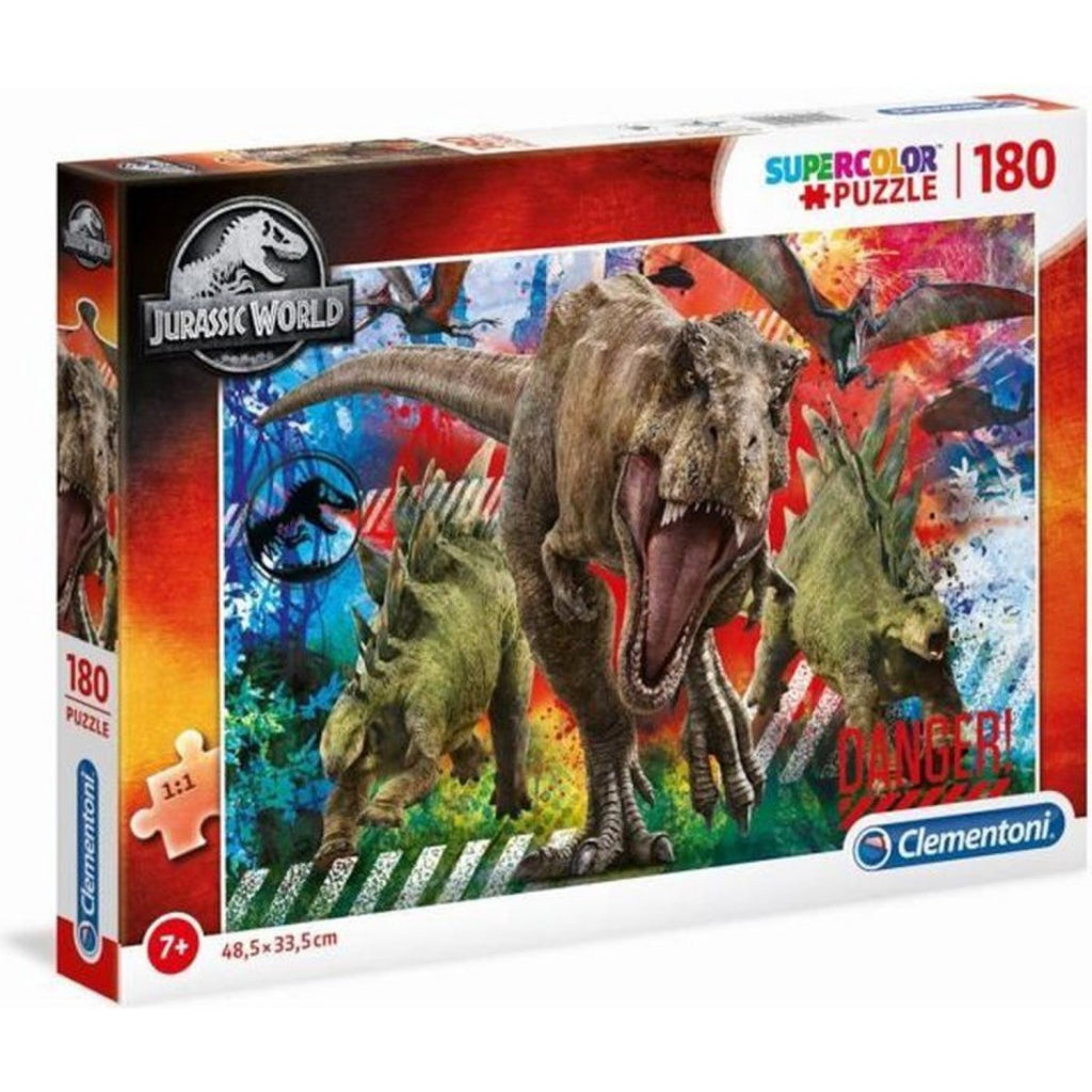 Clementoni legpuzzel super color jurassic world, 180st.
