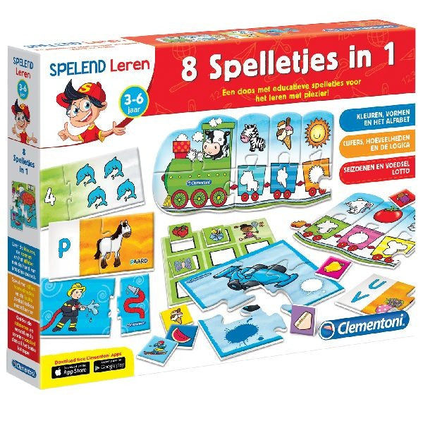 Clementoni Spielen und Lernen – 8 Spiele in 1