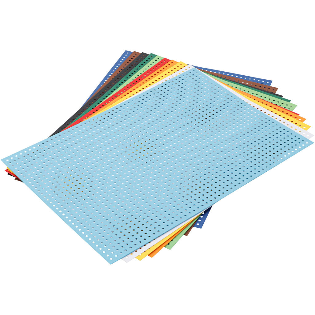 Creativ company kruissteken karton diverse kleuren, 10 vellen