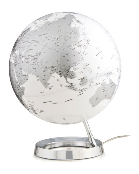 Atmosphäre nr-0331f7ns-gb Globus, glänzend verchromt, 30 cm Durchmesser, Kunststoffsockel, Englisch
