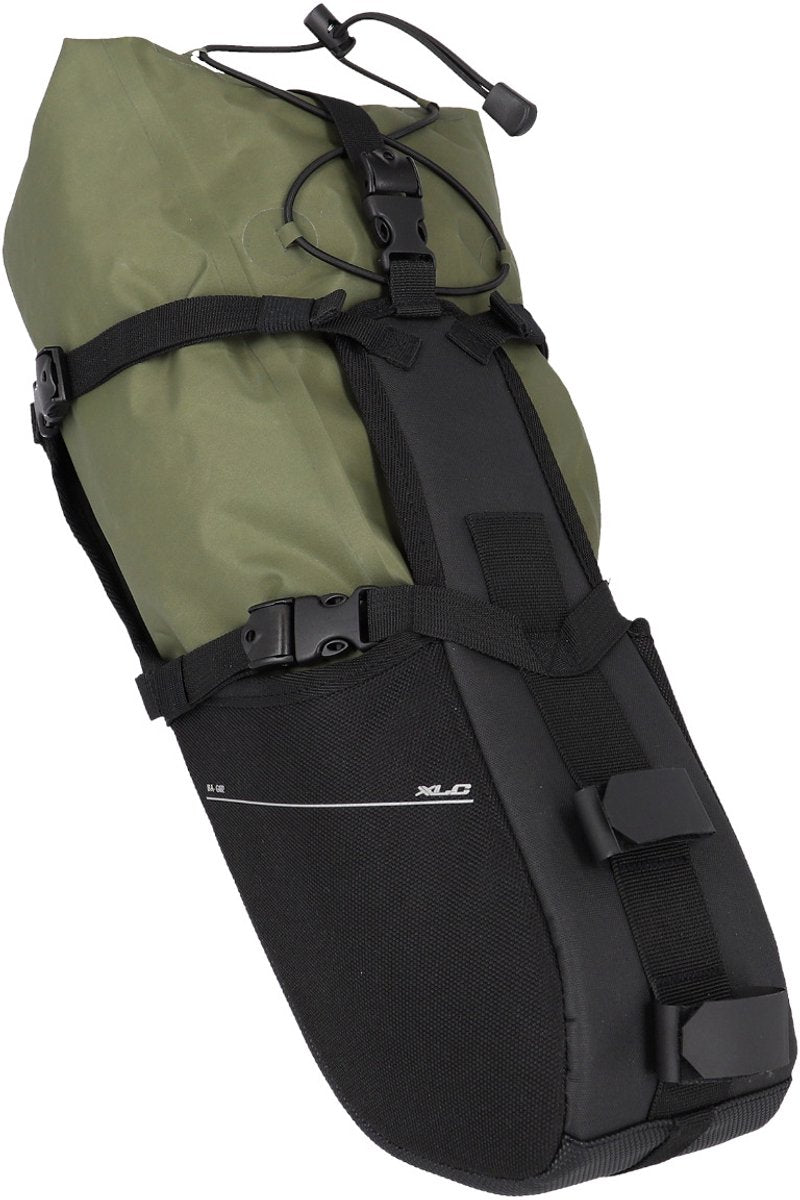Xlc ba-g02 zadeltas – fietstas zadel – 15l – waterdicht – reflecterend – zwart groen