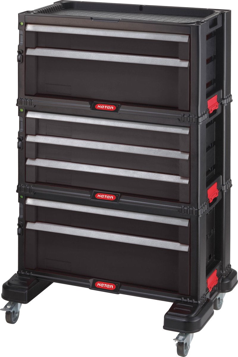 Keter module ladekast 7 lades - 59,85x37,76x59,85cm – zwart