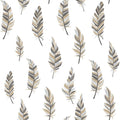 Noordwand behang urban friends coffee feathers wit en zilverkleurig