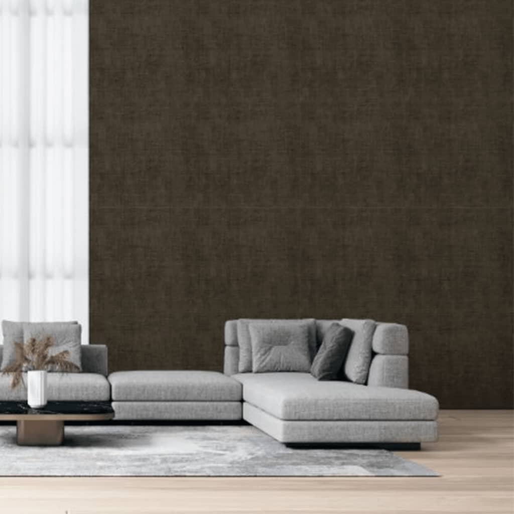 North Wall Zero Tapete, Leinenimitat, Braun