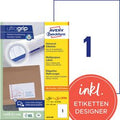 Merkloos sans marque multifunctionele etiketten avery zweckform 200 stuks wit