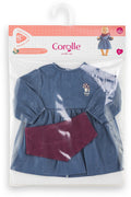 Corolle poppenjurk jeans met sjaal voor babypop 42cm - poppenkleding.