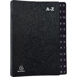 Exacompta sorteermap ordonator® - 24 indelingen - alfabetische tabs van a tot z - zwart - 57024e