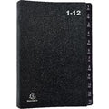 Sorteermap exacompta zwart 1-12 tabs
