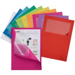Exacompta forever pak van 25 venstermappen 120g m2 - 22x31cm voor a4 - geassorteerd - 50250e