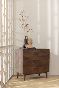Woood liya ladekast - mango hout - donkerbruin - 90x90x50