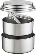 Msr alpine 2 pot set - rvs kookset - 2-delig - duurzaam en compact - voor 2 tot 3 personen