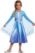 Disguise disney - frozen 2, elsa op reis deluxe , maat xs (3-4 jaar), meisjes