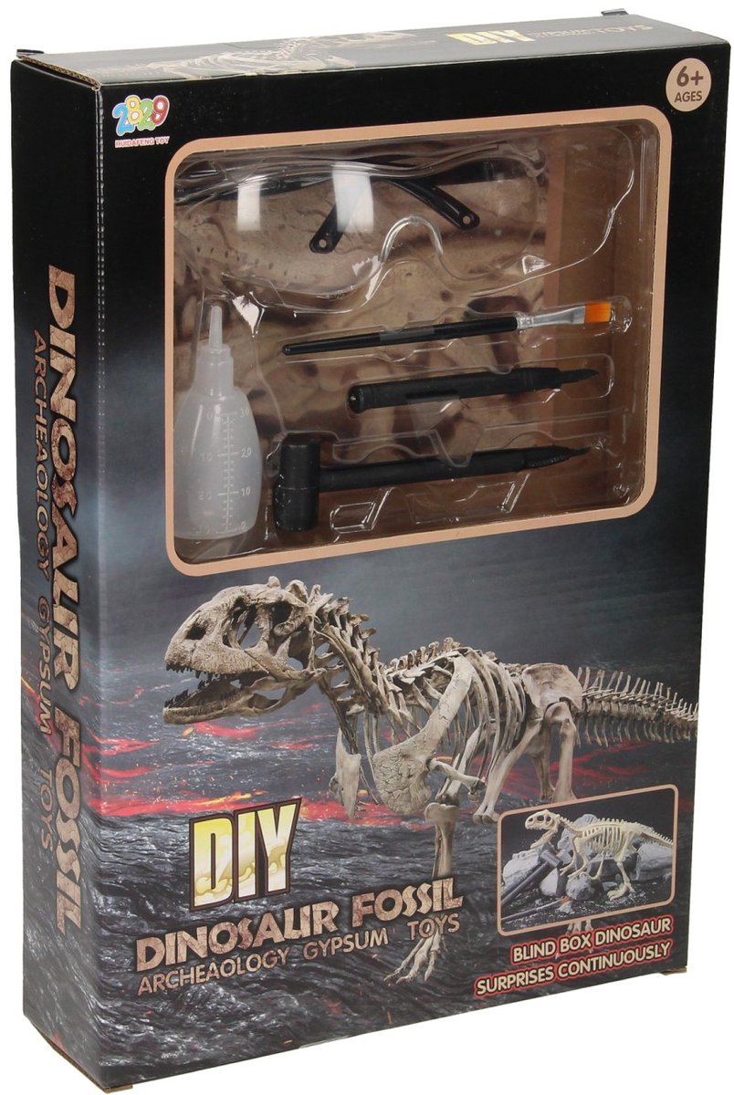 Ausgraben von Dinosaurierfossilien