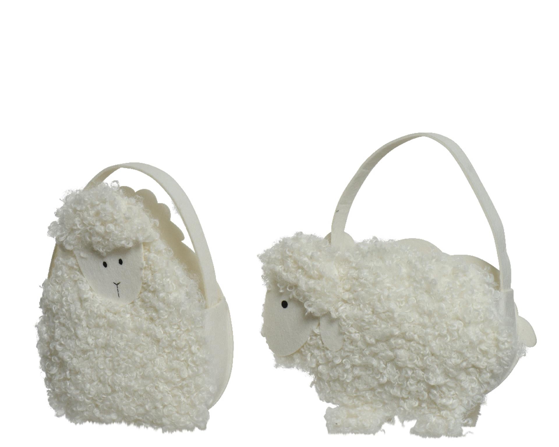 Decoris tasje teddy schaap l7.5-w28-h28cm