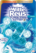 Witte reus toiletblok turquoise actief 2 stuks