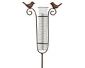 Decoris regenmeter met vogels van polyresin l18-w5-h115cm bruin