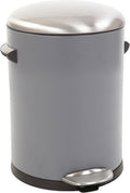 Eko - belle deluxe pedaalemmer 5 liter - steel plastic - grijs, sandcoated - prullenbak