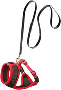 Flamingo kattentuigje harms set - zwart rood - 120cm x 15mm one size