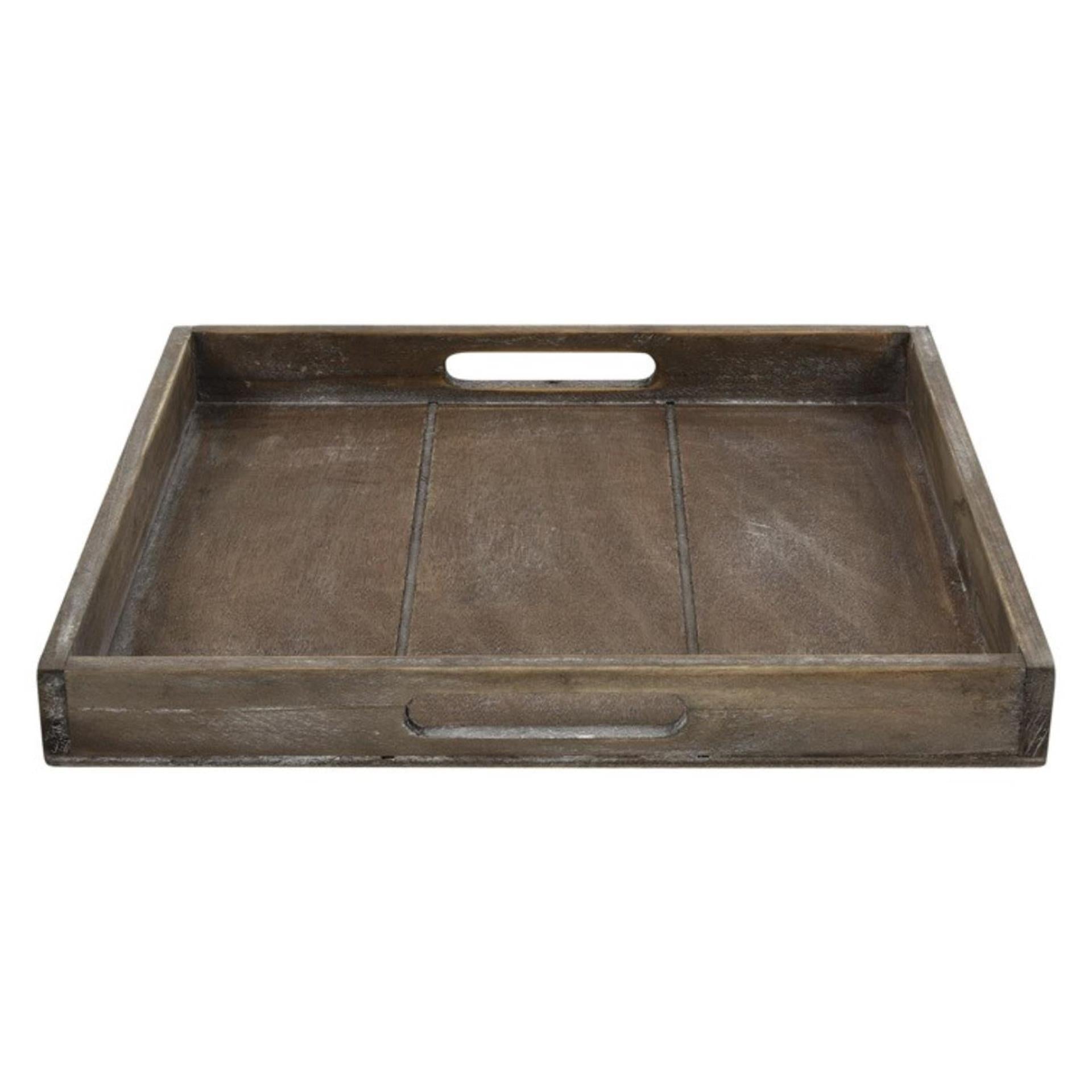 Countryfield dienblad claudina hout s 30x30cm bruin