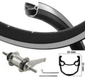 KGs Hinterrad 28 Zoll (622) Stratos Felge Schwarz Silber Shimano Bremsnabe