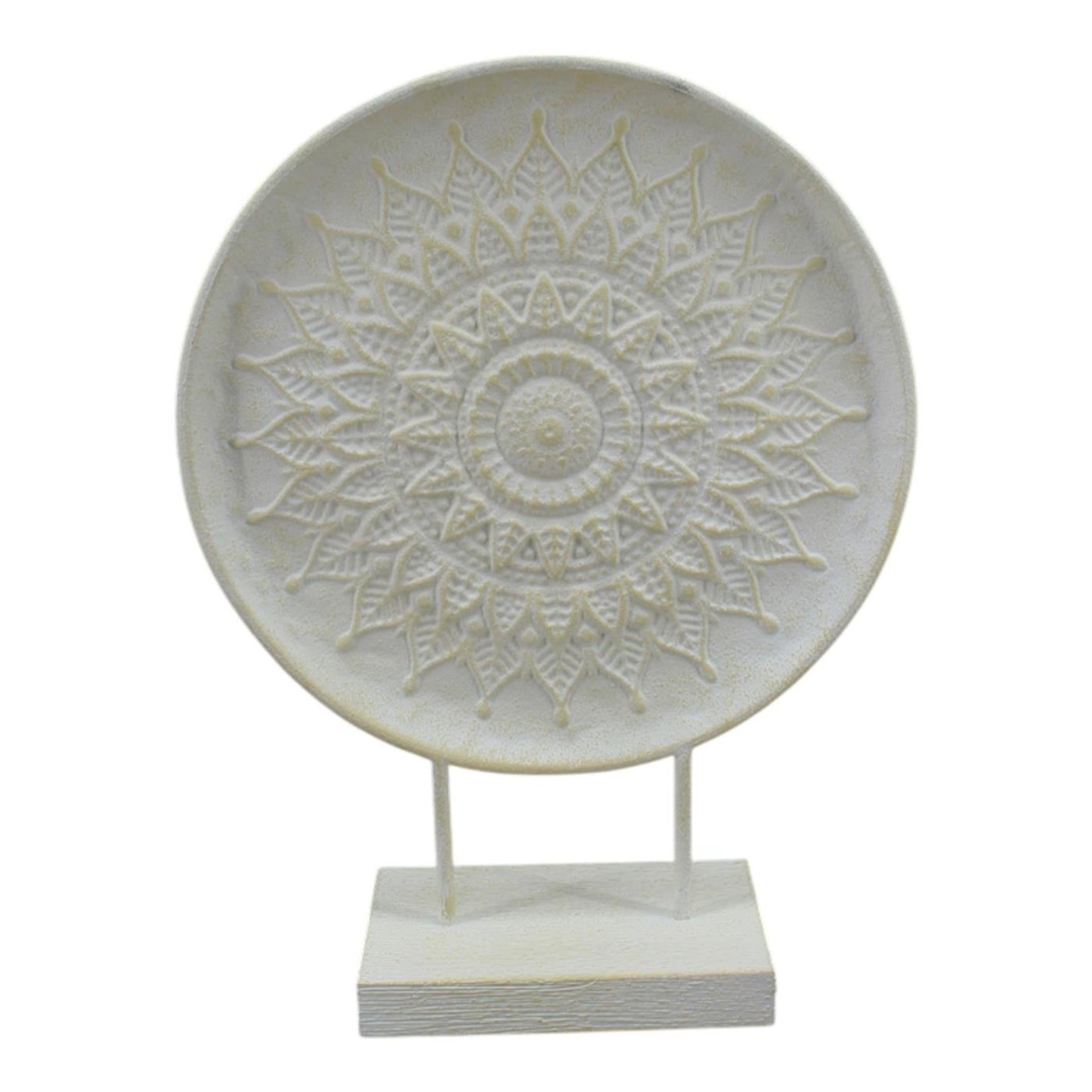 Mansion atmosphere ornament metaal crème 35x12x46,5cm