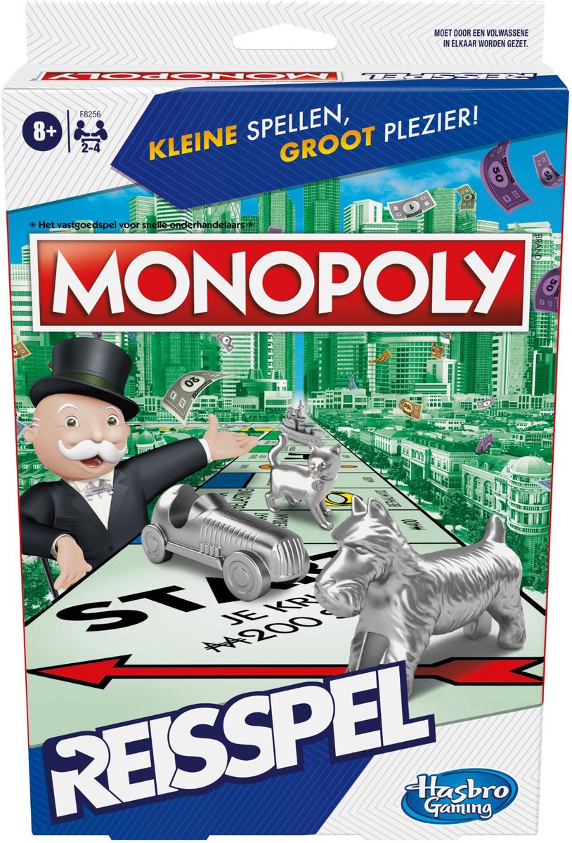 Hasbro gaming monopoly reisspel 2-4 spelers