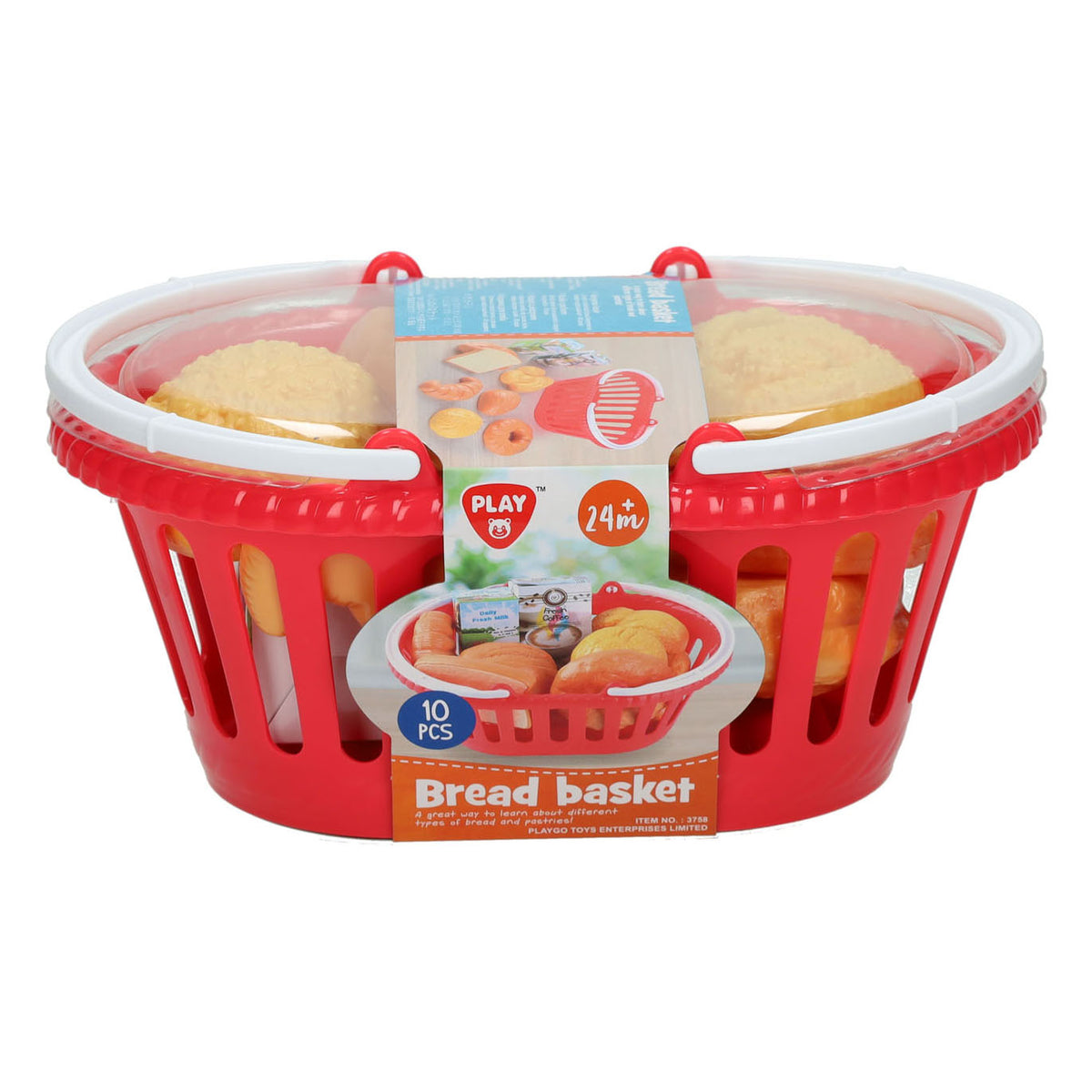 Playgo-Korb mit Brot - 10 Stück.