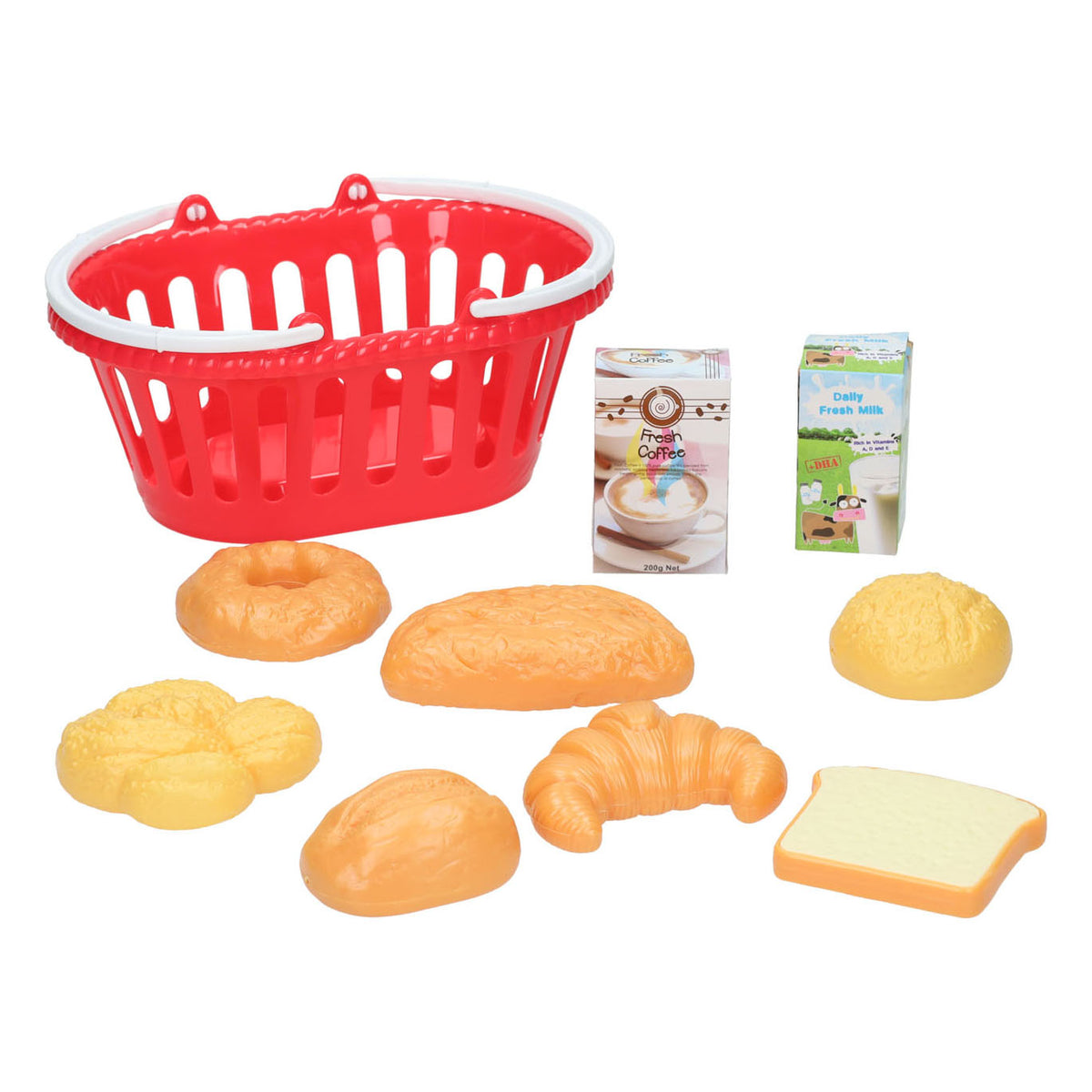 Playgo-Korb mit Brot - 10 Stück.