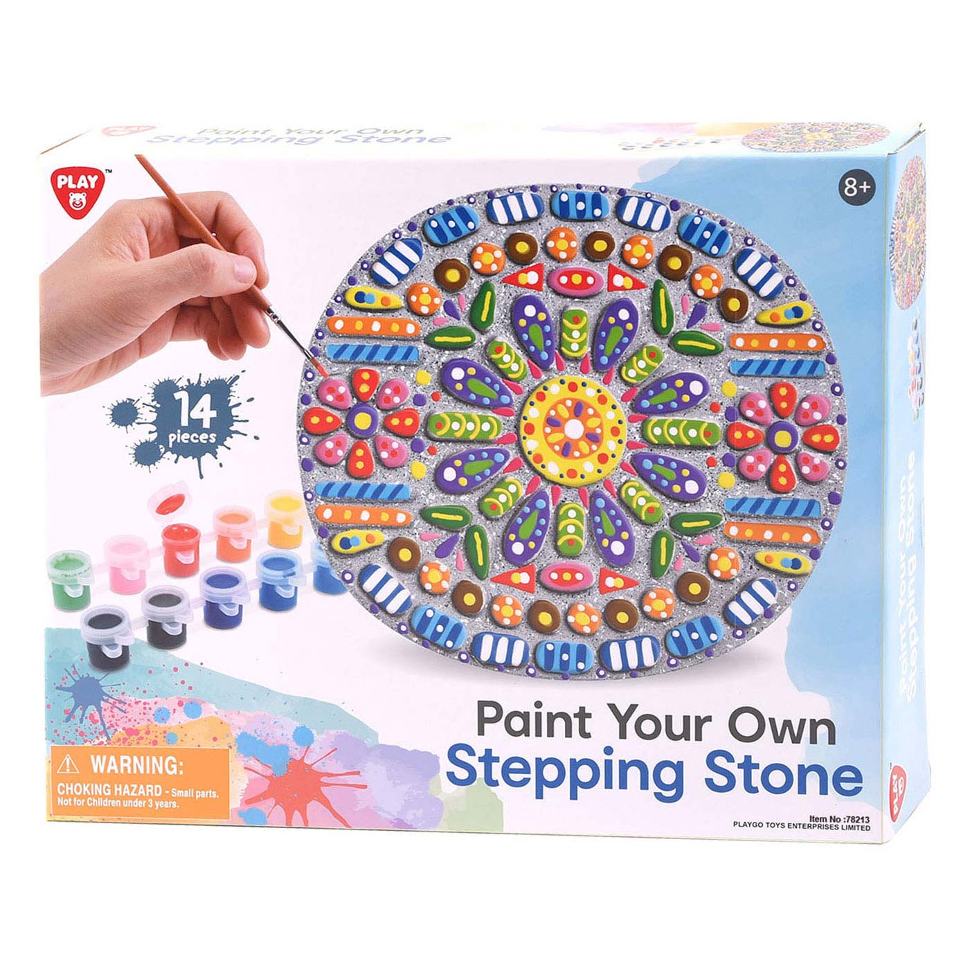 Playgo verf je eigen cementen stepping stone - 14dlg.