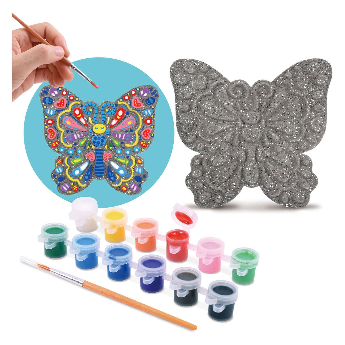 Playgo bemalt seinen eigenen Zementschmetterling - 14 Stück.
