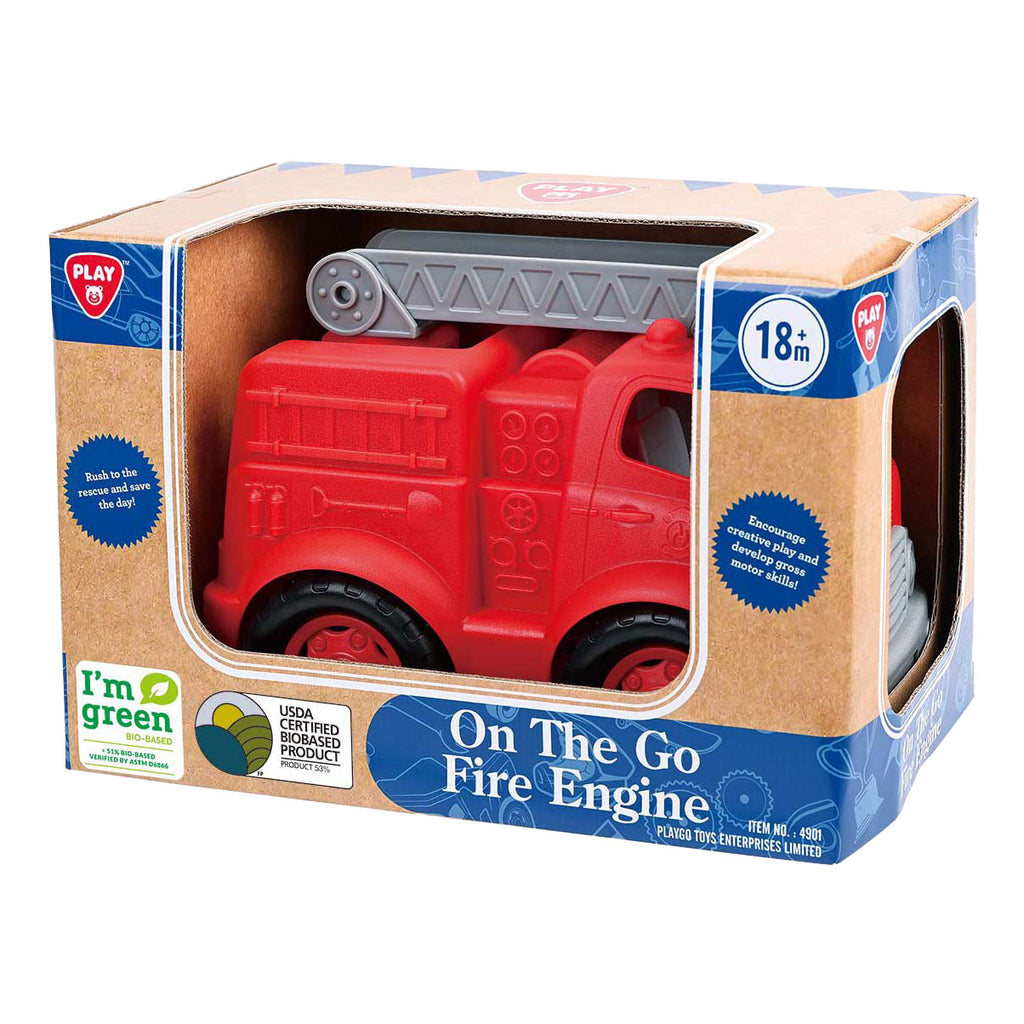 Playgo Feuerwehrwagen aus Biomasse, rot – 28 cm