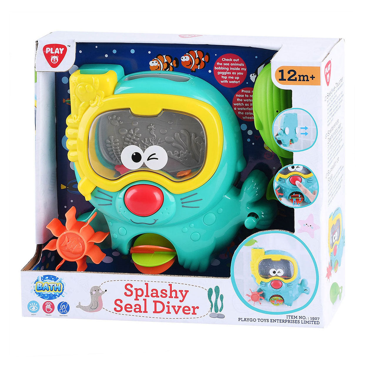 Playgo Badespielzeug: Spritzrobbe mit Taucherbrille