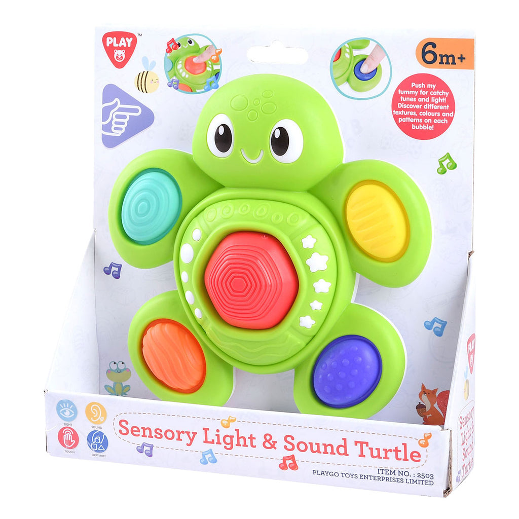 Playgo Baby-Sinnesschildkröte mit Licht und Ton