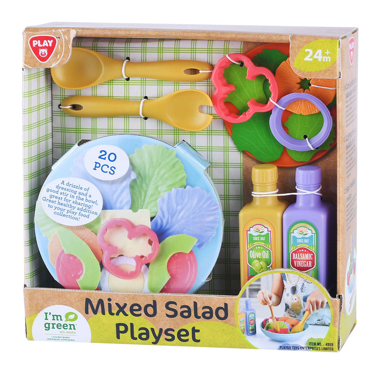 Playgo gemischter Salat Spielset - 20-teilig.
