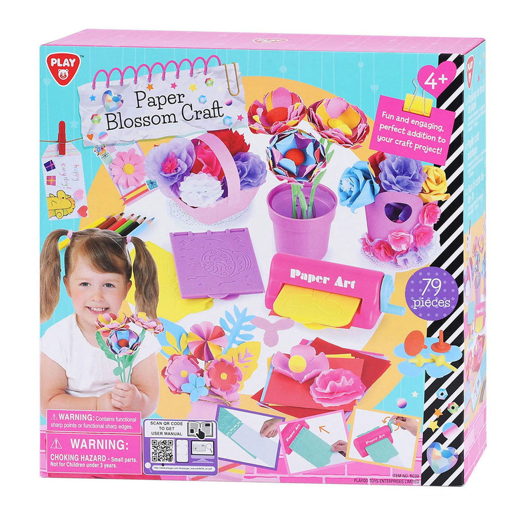 Playgo-Bastelset zum Basteln von Papierblumen – 79 Teile.