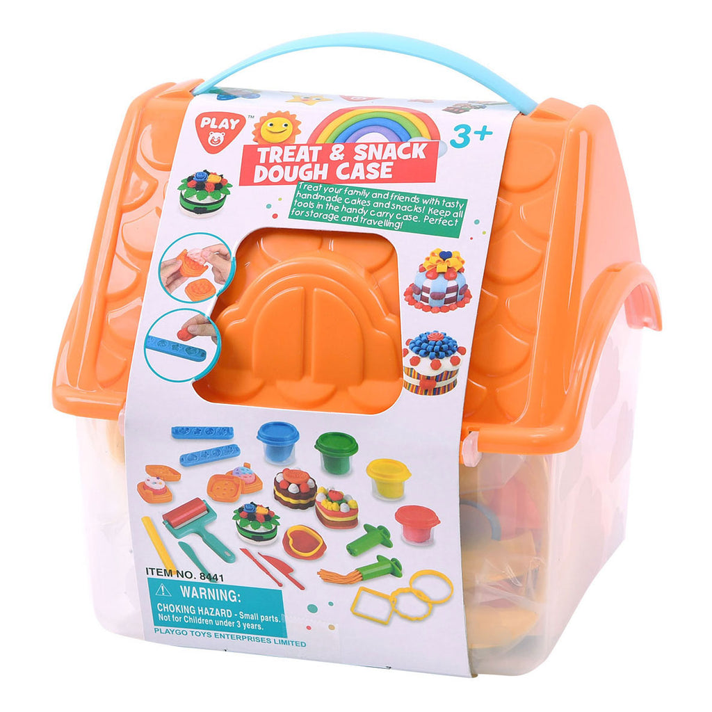 Playgo lekkernijen kleiset in opbergdoos - 4 kleipotjes