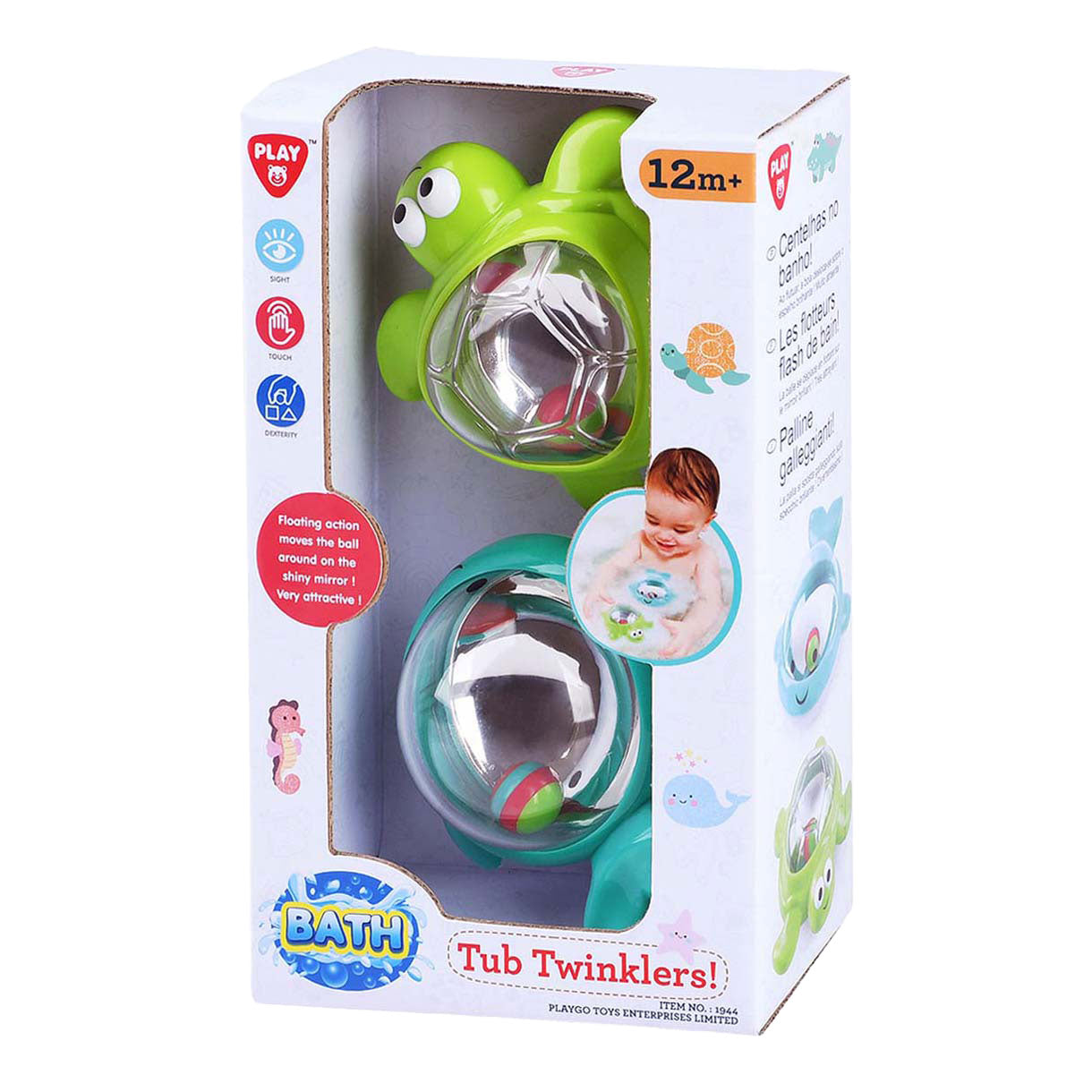 Playgo Badespielzeug Badewannen-Glitzer - Wal und Schildkröte - 2 Stück.