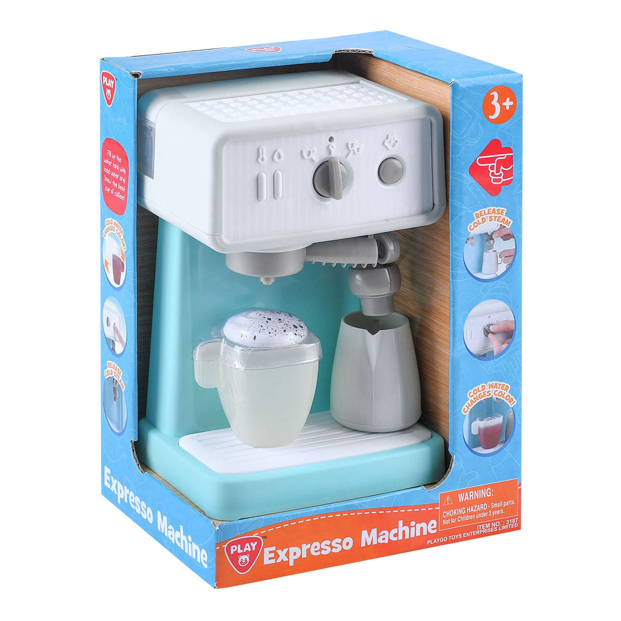 Playgo Espressomaschine weiß blau - 3dlg.