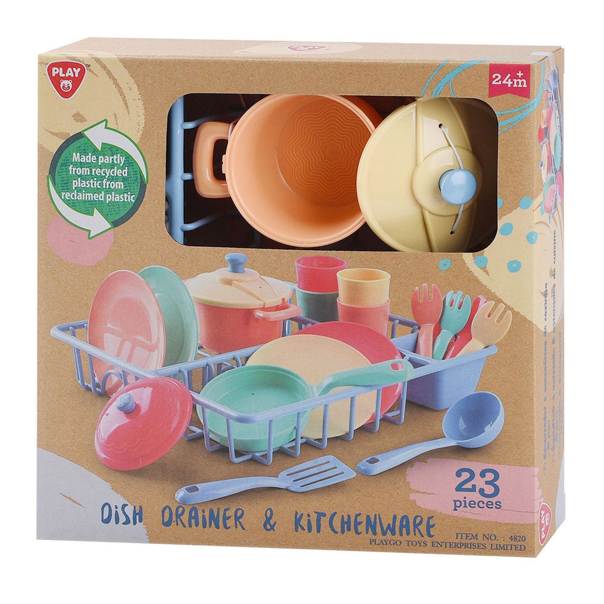 Playgo Wäscheständer mit Küchenzubehör – 23-teilig