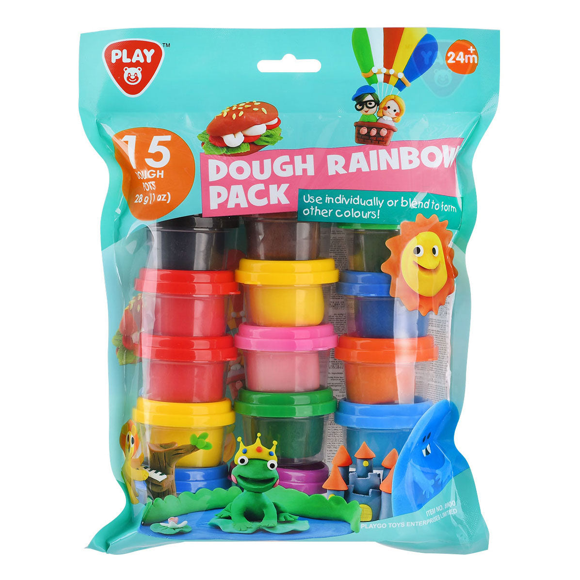 Regenbogen-Ton-Set, 15 Tontöpfe