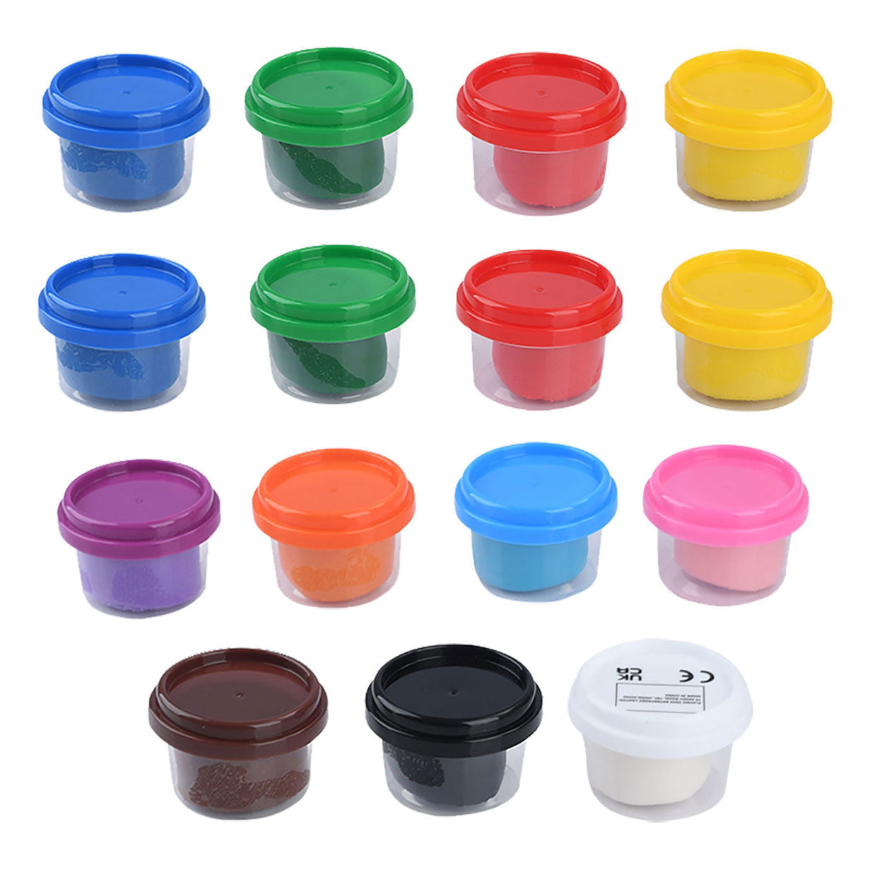 Regenbogen-Ton-Set, 15 Tontöpfe