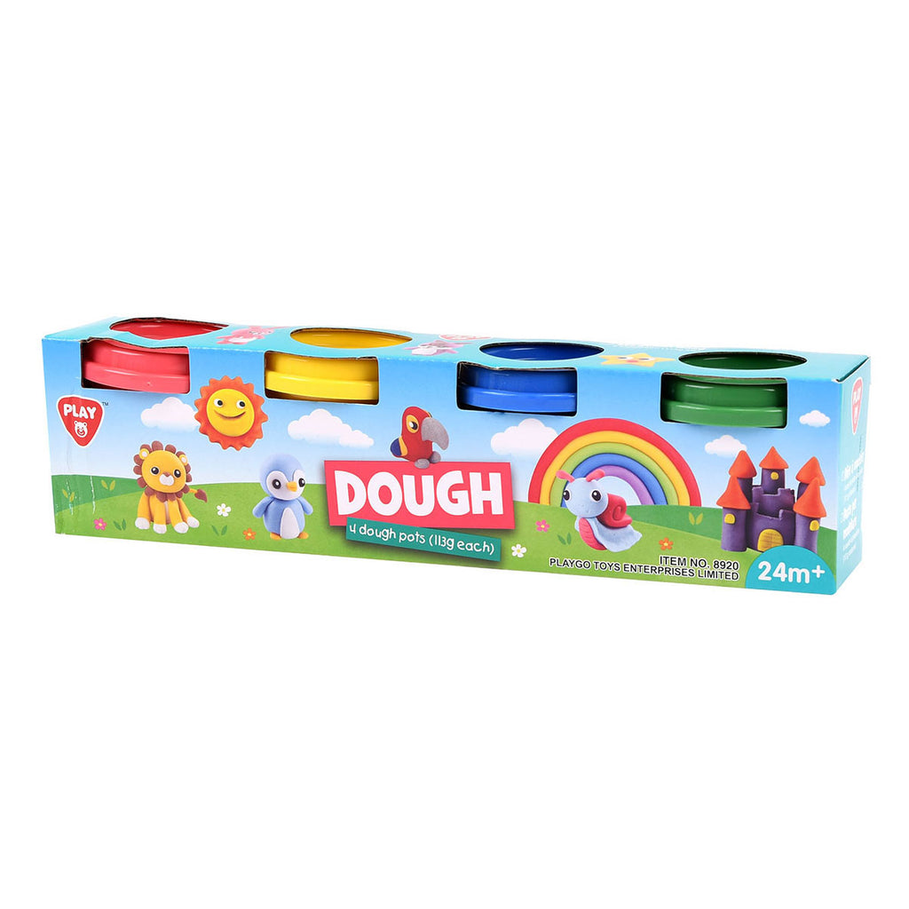 Playgo Knete-Set, 4 Farben – 4 x 56 Gramm