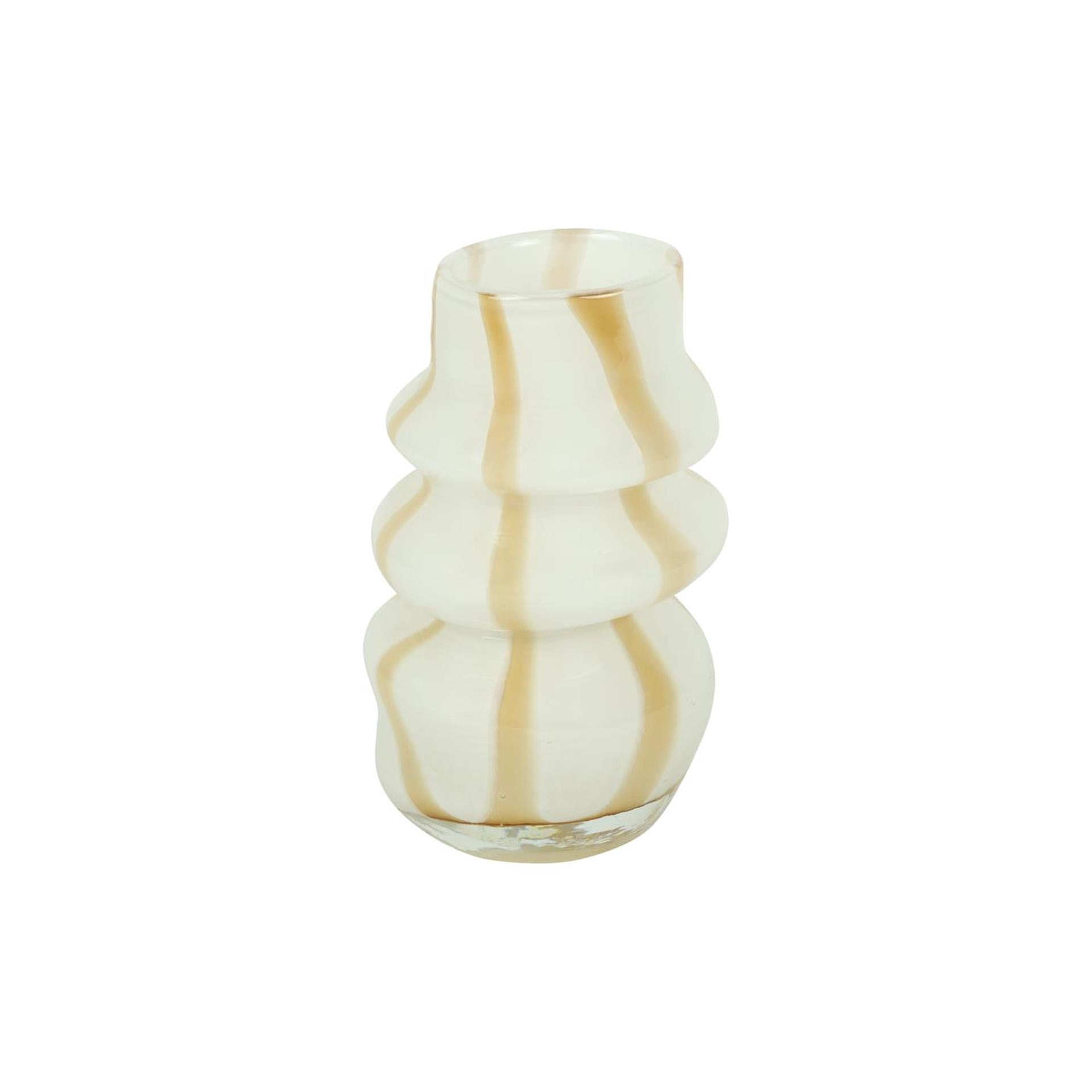 Countryfield vaas sweet rib s wit glas ø15,5xh24cm