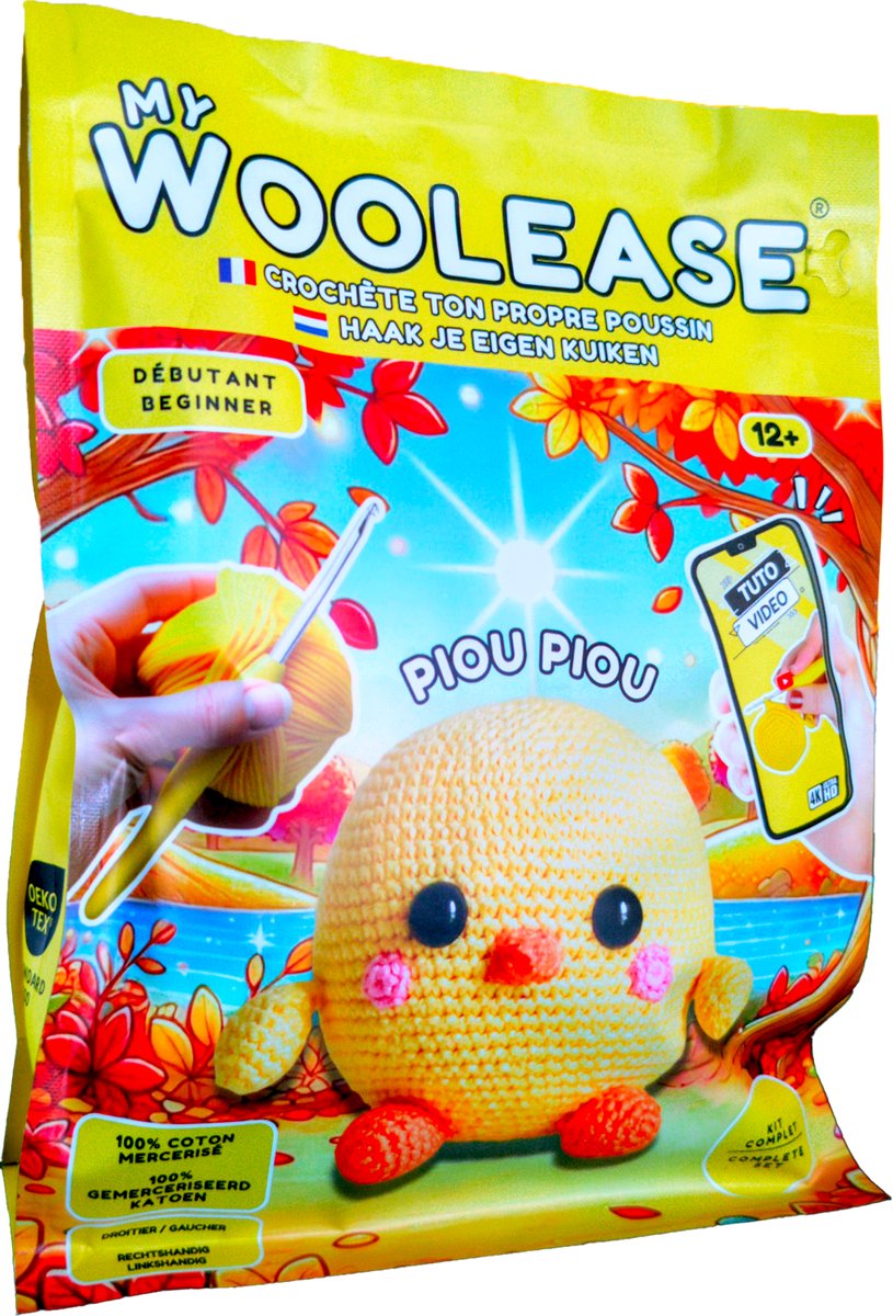 Geronimo games my woolease - haakpakket - crochet kit - piou piou the chick - diy - vanaf 12 jaar oud -